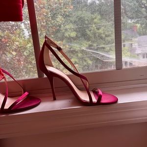 Jessica Simpson Burgundy Satin Stilettos!